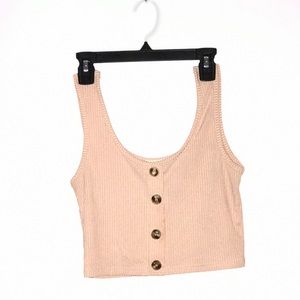 Cute button up crop top